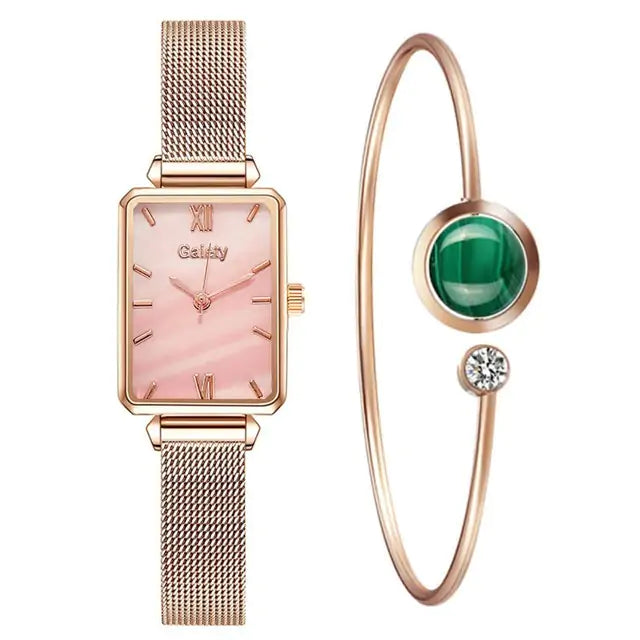 Square Quartz Watch Women