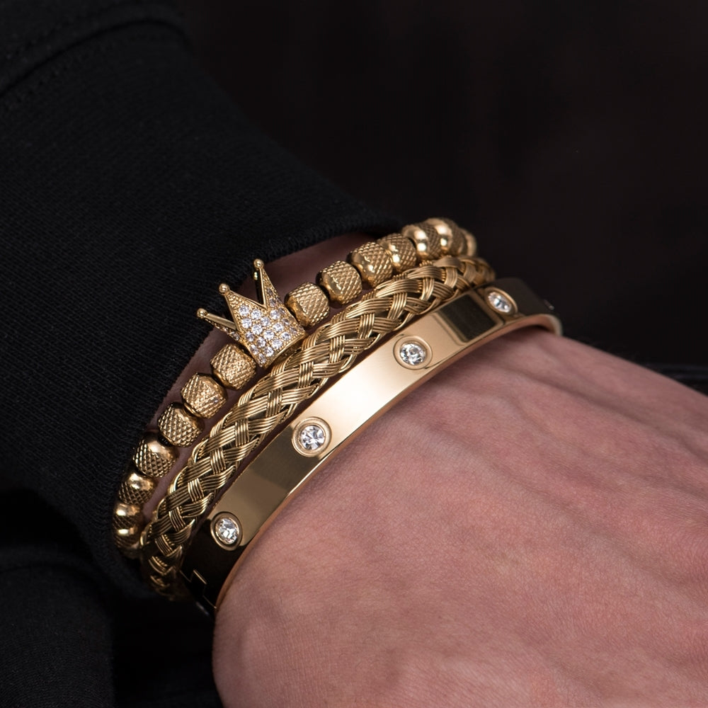 Stylish Stainless Steel Roman Bracelets