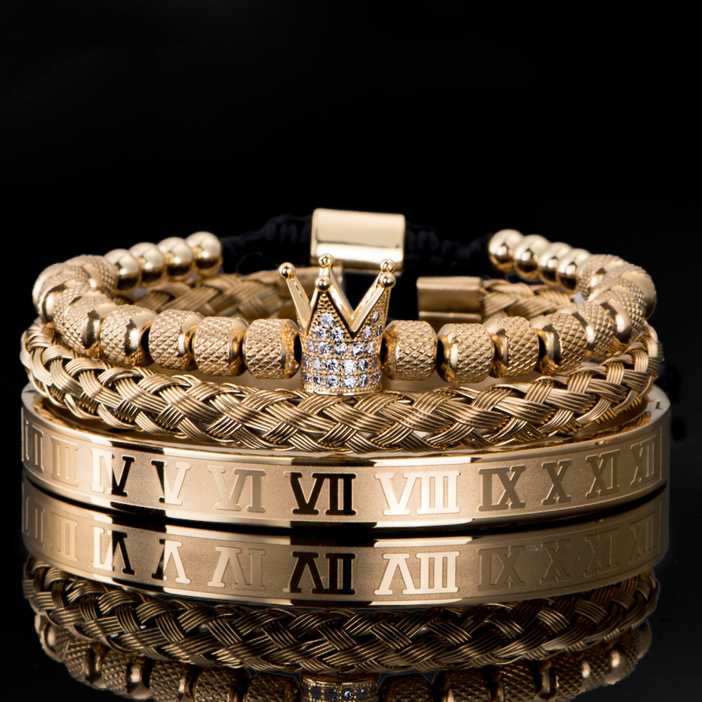 Stylish Stainless Steel Roman Bracelets