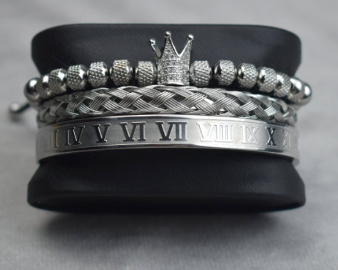 Stylish Stainless Steel Roman Bracelets