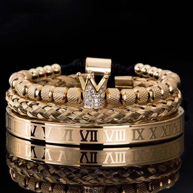 Stylish Stainless Steel Roman Bracelets