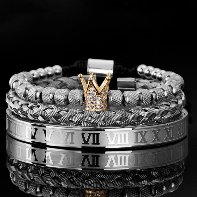 Stylish Stainless Steel Roman Bracelets