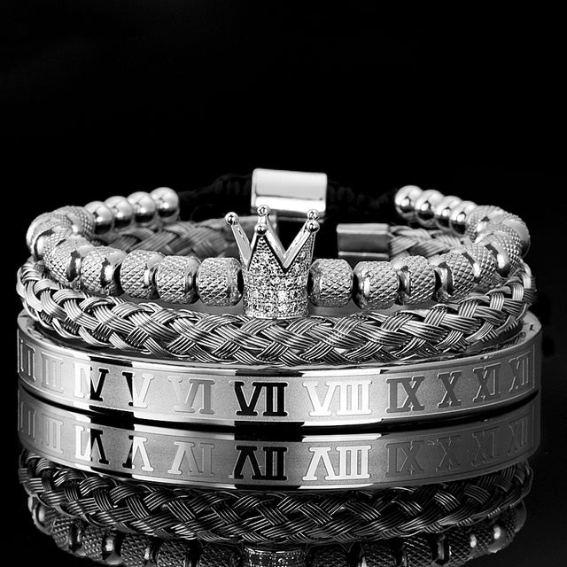 Stylish Stainless Steel Roman Bracelets