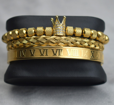 Stylish Stainless Steel Roman Bracelets