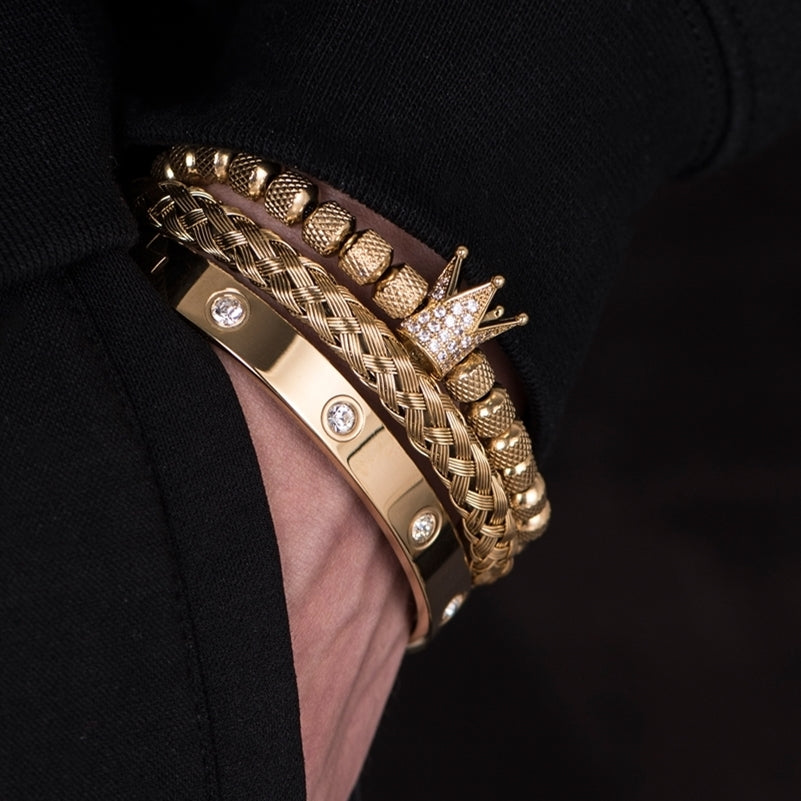 Stylish Stainless Steel Roman Bracelets