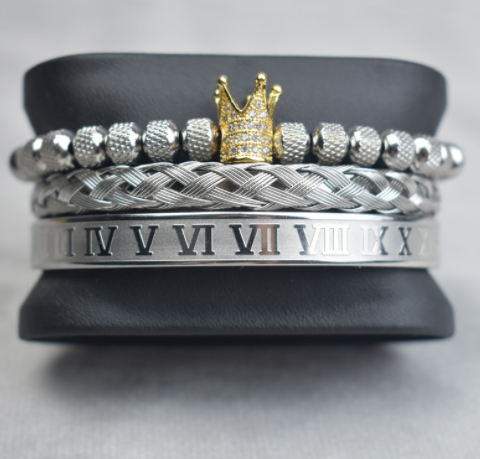 Stylish Stainless Steel Roman Bracelets