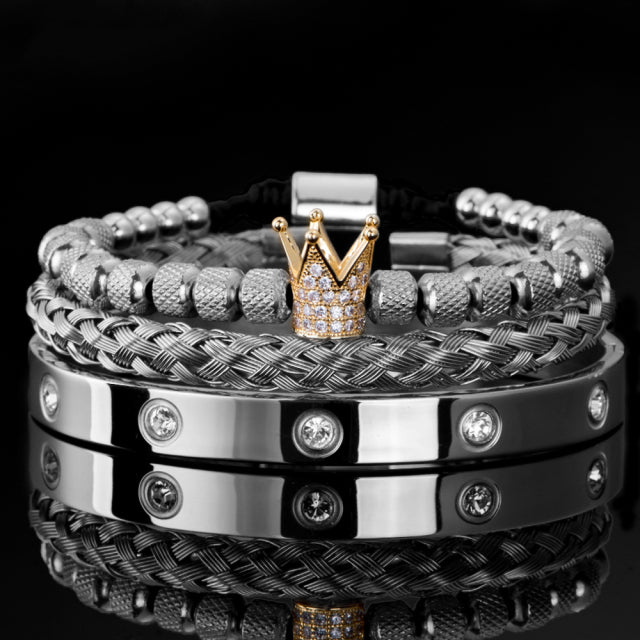 Stylish Stainless Steel Roman Bracelets