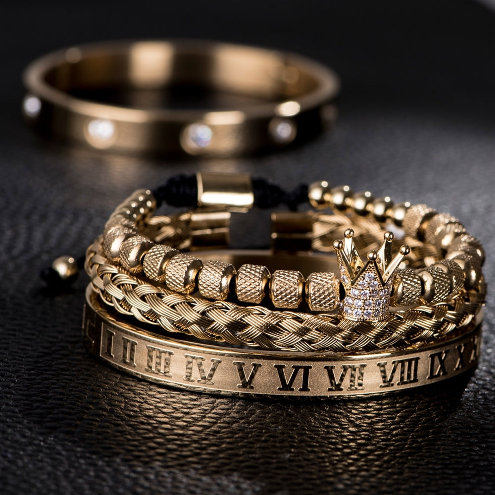 Stylish Stainless Steel Roman Bracelets
