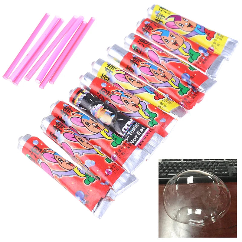 2 Bag 10 pcs Bubble Glue Blowing Bubble Ball Toys for Children