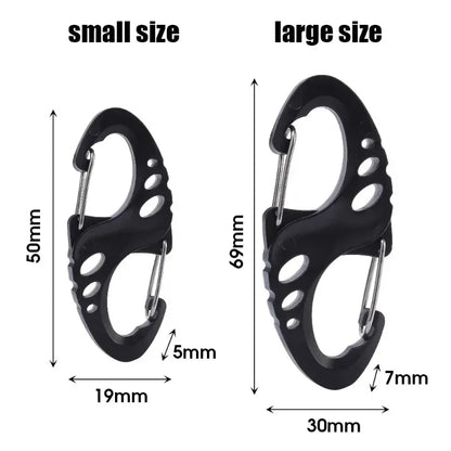 5/10pcs Portable Mini S-Type Carabiner