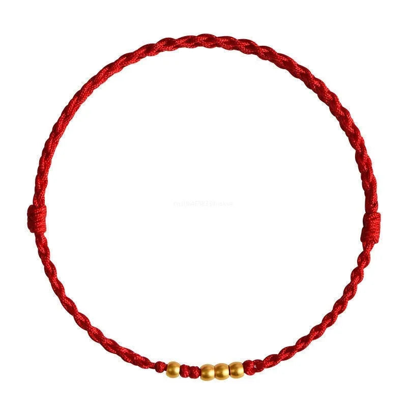 1pcs Fashion Red Rope Lucky Bangle for Lovers Friends Women Men Handmade Size Adjust Bracelet Anklet Couple Bracelets boho