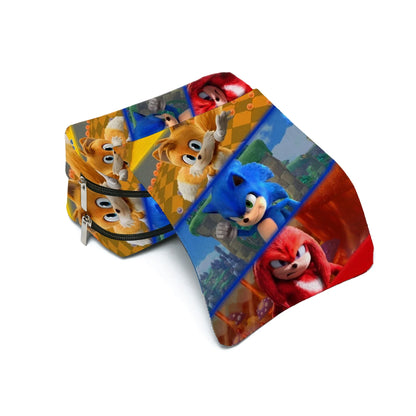 3D New SONIC Cartoon Double-layer Pencil Bag