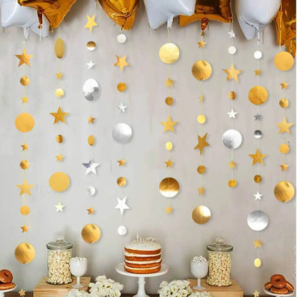 4M Twinkle Paper Garland 1st 18 21st 30 40 50 60 Year Happy Birthday Party Decoration Adult Kids Boy Girl Baby Shower Decor