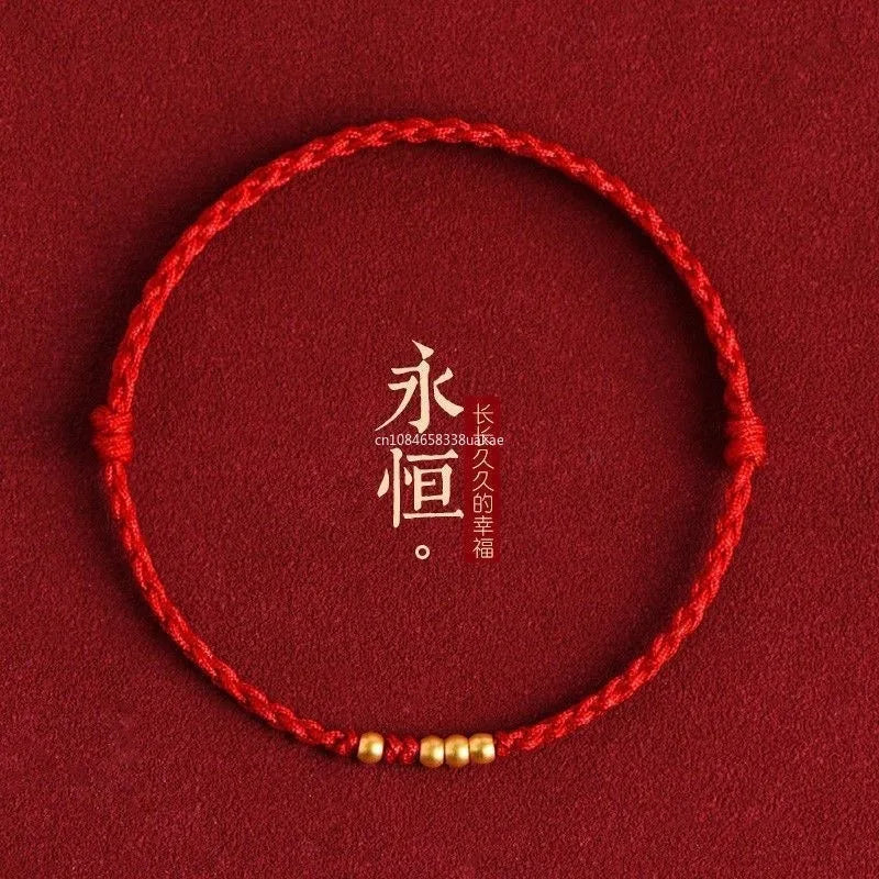 1pcs Fashion Red Rope Lucky Bangle for Lovers Friends Women Men Handmade Size Adjust Bracelet Anklet Couple Bracelets boho