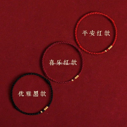 1pcs Fashion Red Rope Lucky Bangle for Lovers Friends Women Men Handmade Size Adjust Bracelet Anklet Couple Bracelets boho