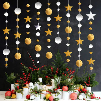 4M Twinkle Paper Garland 1st 18 21st 30 40 50 60 Year Happy Birthday Party Decoration Adult Kids Boy Girl Baby Shower Decor