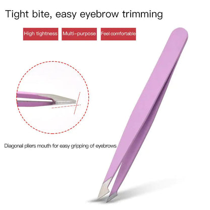 Stainless Steel Eyebrow Hair Removal Tweezers