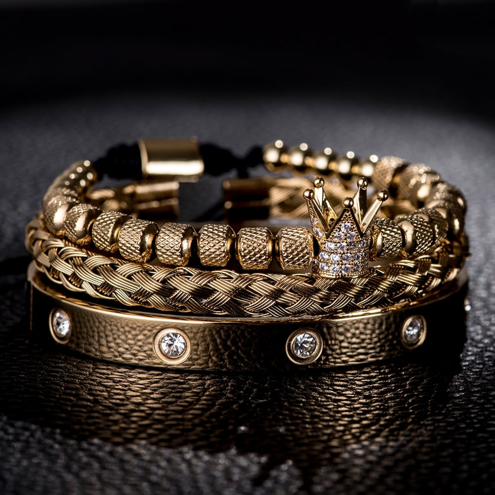 Stylish Stainless Steel Roman Bracelets